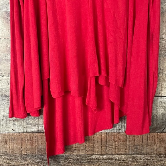 Free People Uptown Turtle chocker neck long sleeve red top Size XS - Picture 4 of 13